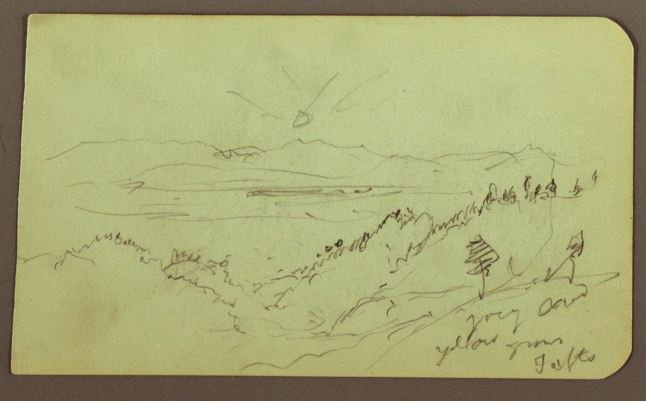 Rysunek, Pejzaż; Verso: Rysunek, Pejzaż, 1883 autorstwa Frederic Edwin Church