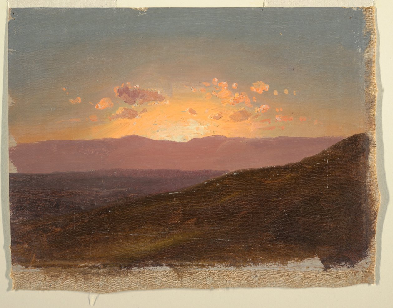 Rysunek, Patrząc przez dolinę Hudson, 14 sierpnia 1867 r.  autorstwa Frederic Edwin Church