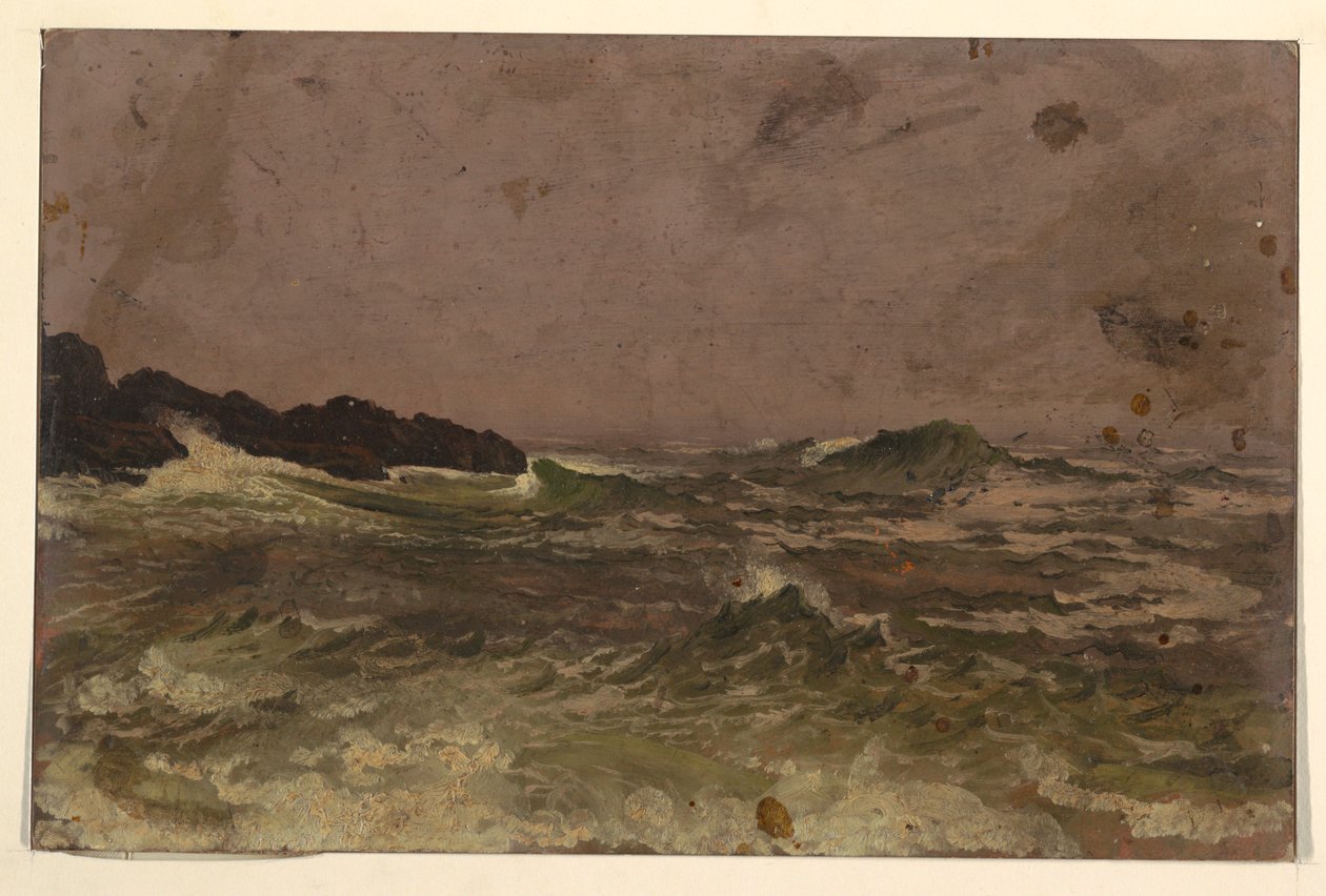 Rysunek, wybrzeże Maine, 1845-50 autorstwa Frederic Edwin Church