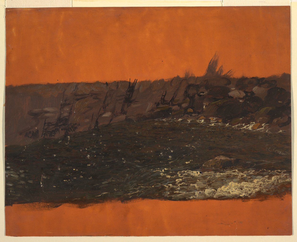 Rysunek, wybrzeże Maine, ok. 1850 r. autorstwa Frederic Edwin Church