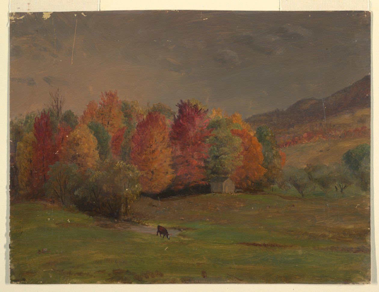 Rysunek, wybrzeże Maine lub Kanady, ok. 1845 r. autorstwa Frederic Edwin Church