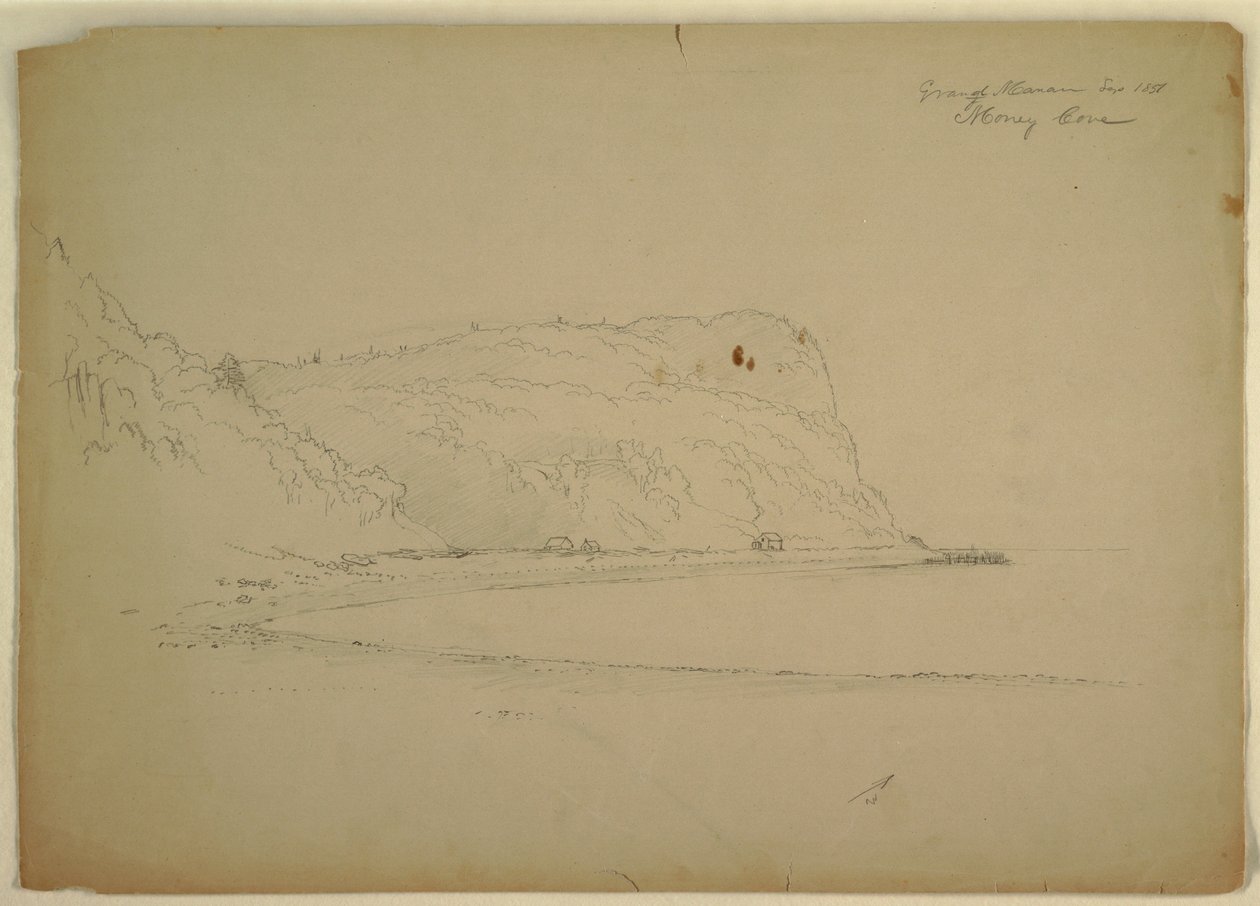 Rysunek "Jaskinia małp", 1851 r. autorstwa Frederic Edwin Church