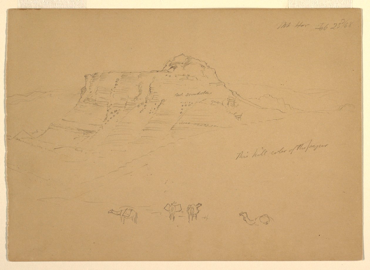 Rysunek, Mount Hor, 23 lutego 1868 r. autorstwa Frederic Edwin Church