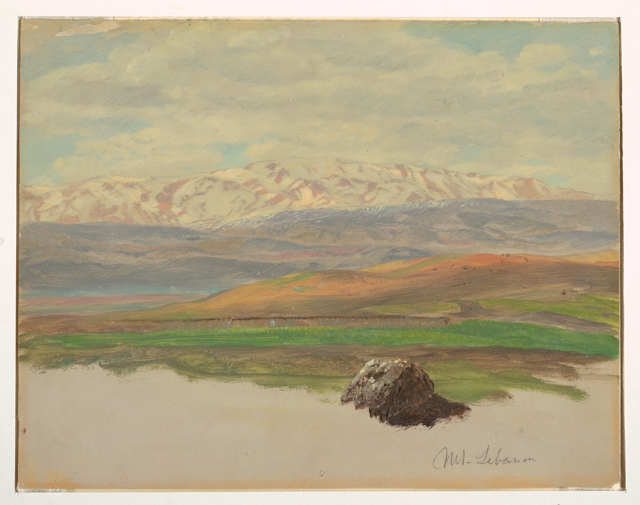 Rysunek, góra Liban, maj 1868 r. autorstwa Frederic Edwin Church