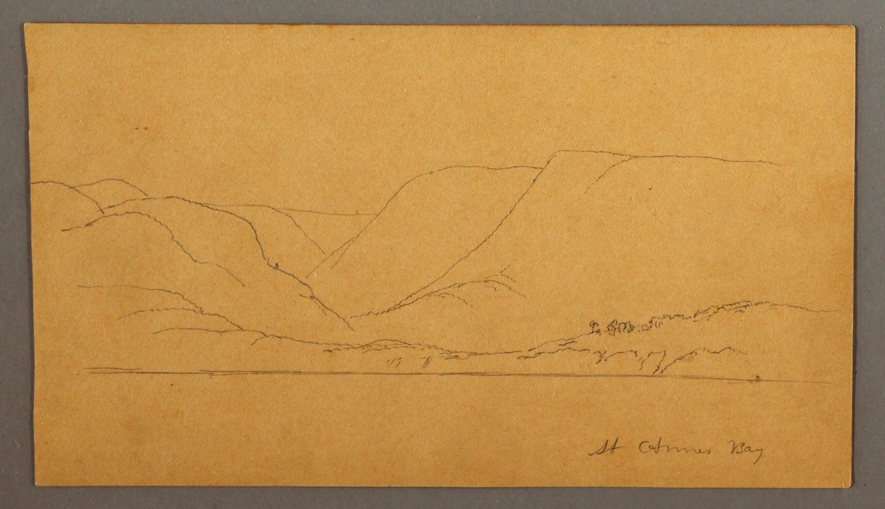 Rysunek, Zatoka górska, prawdopodobnie 1859 r. autorstwa Frederic Edwin Church