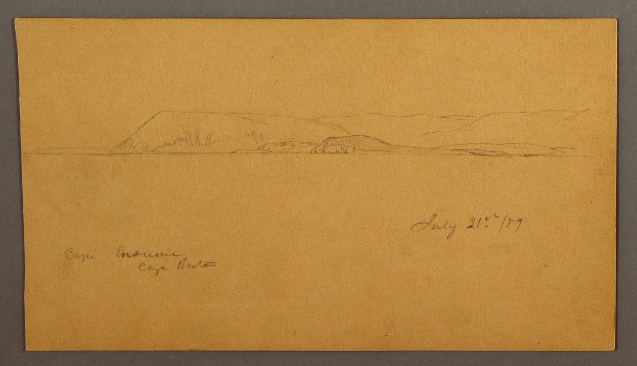 Rysunek, górskie wybrzeże, 21 lipca 1859 r. autorstwa Frederic Edwin Church