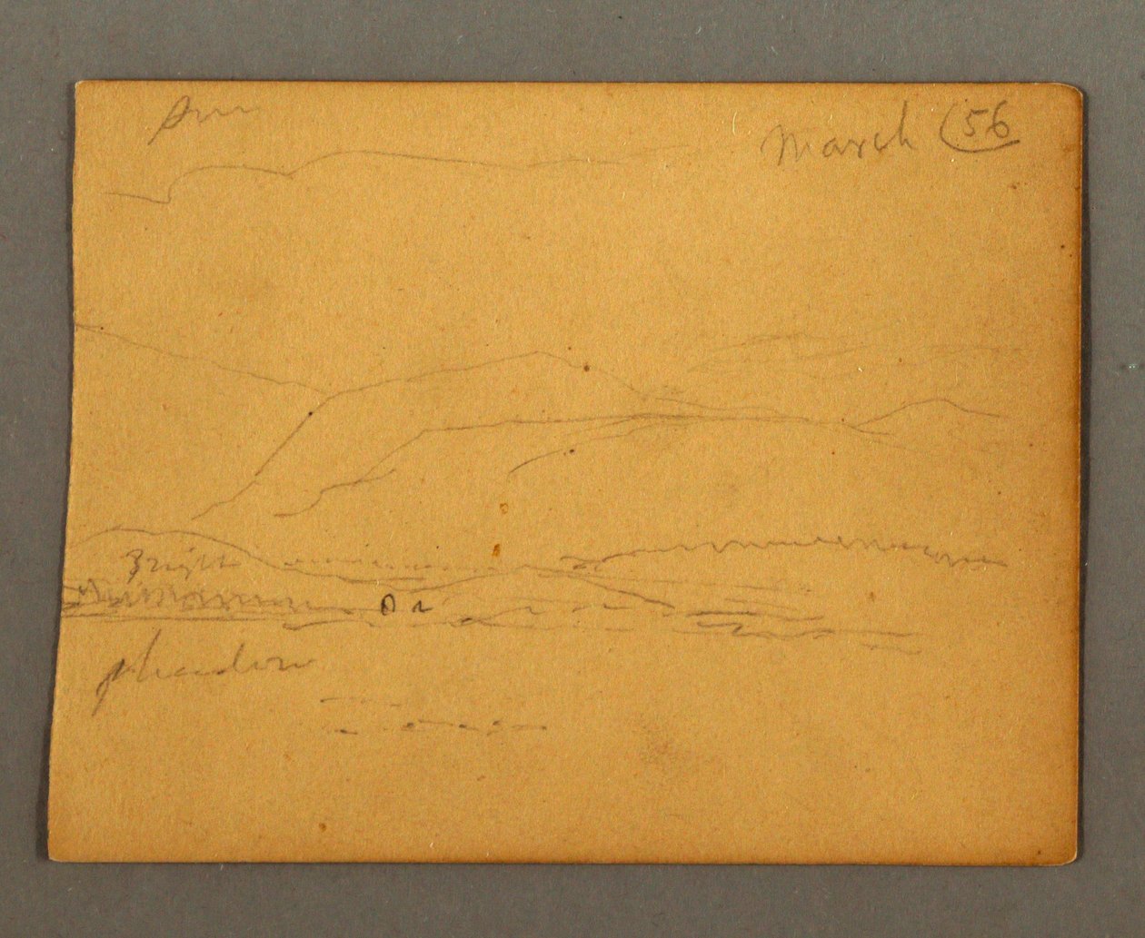 Rysunek, góry, marzec 1856 r. autorstwa Frederic Edwin Church