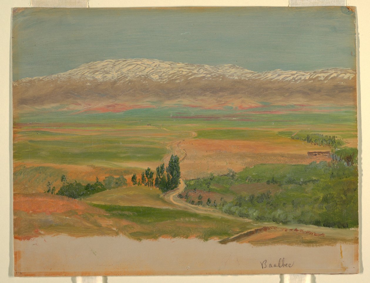 Rysunek, góry w pobliżu Baalbec, maj 1868 r. autorstwa Frederic Edwin Church