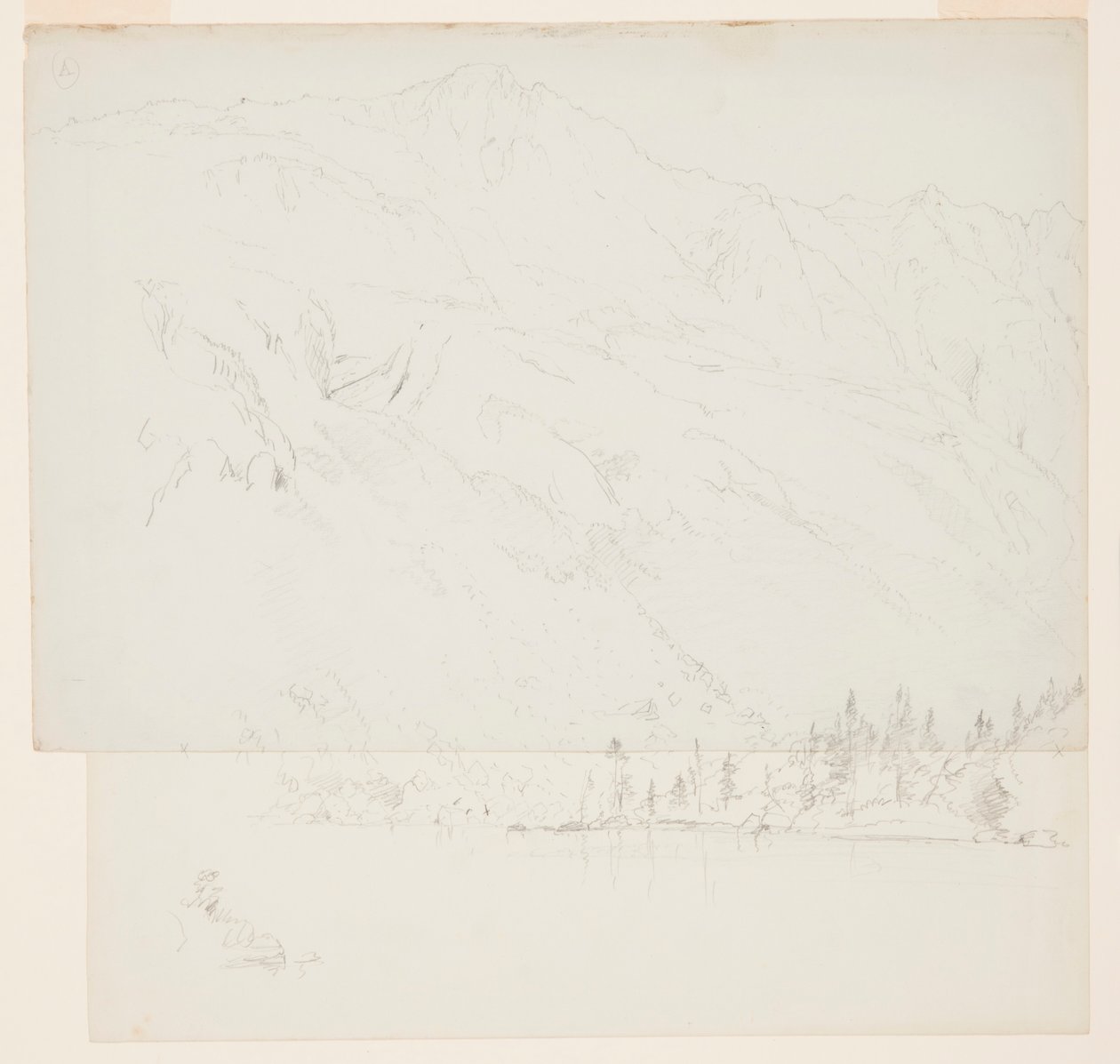 Rysunek, Mt. Katahdin, Maine, 1870-78 r. autorstwa Frederic Edwin Church