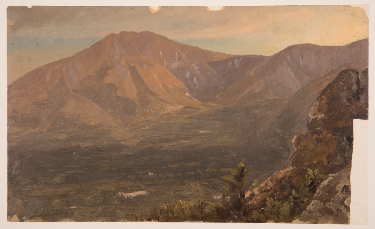 Rysunek, Mt. Katahdin i Turner, 1860-78 autorstwa Frederic Edwin Church