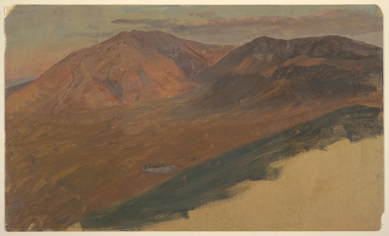 Rysunek, Mt. Katahdin i Turner z oddali, 1860-78 r. autorstwa Frederic Edwin Church