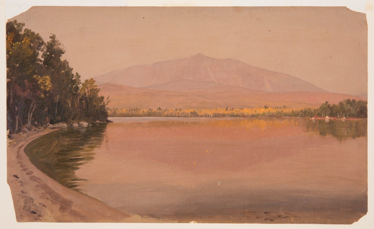 Rysunek, Mt. Katahdin z Togue Pond, 1878 r. autorstwa Frederic Edwin Church