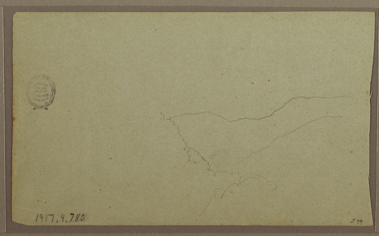 Rysunek, w pobliżu San Miguel, Ekwador; Verso: Niedokończony szkic górski, 2 czerwca 1857 r. autorstwa Frederic Edwin Church