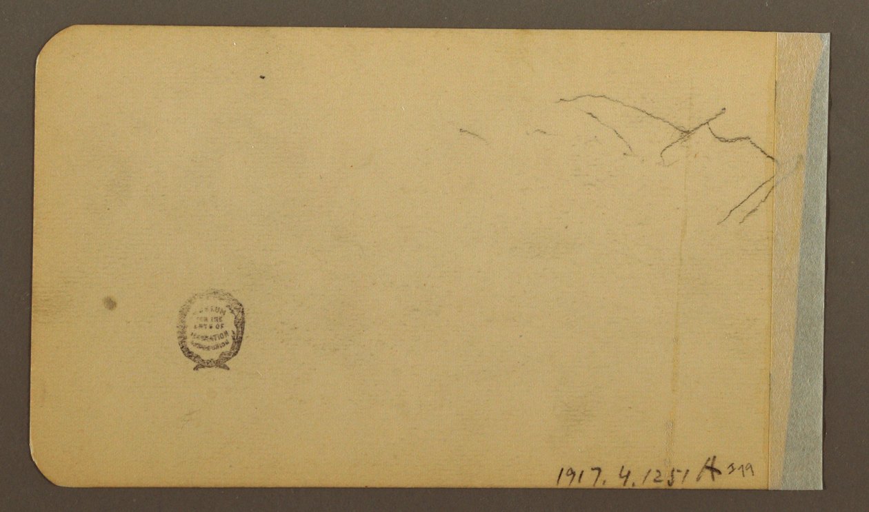 Rysunek, równina, wzgórze, miasto; Verso: pasmo górskie, 1889 r. autorstwa Frederic Edwin Church