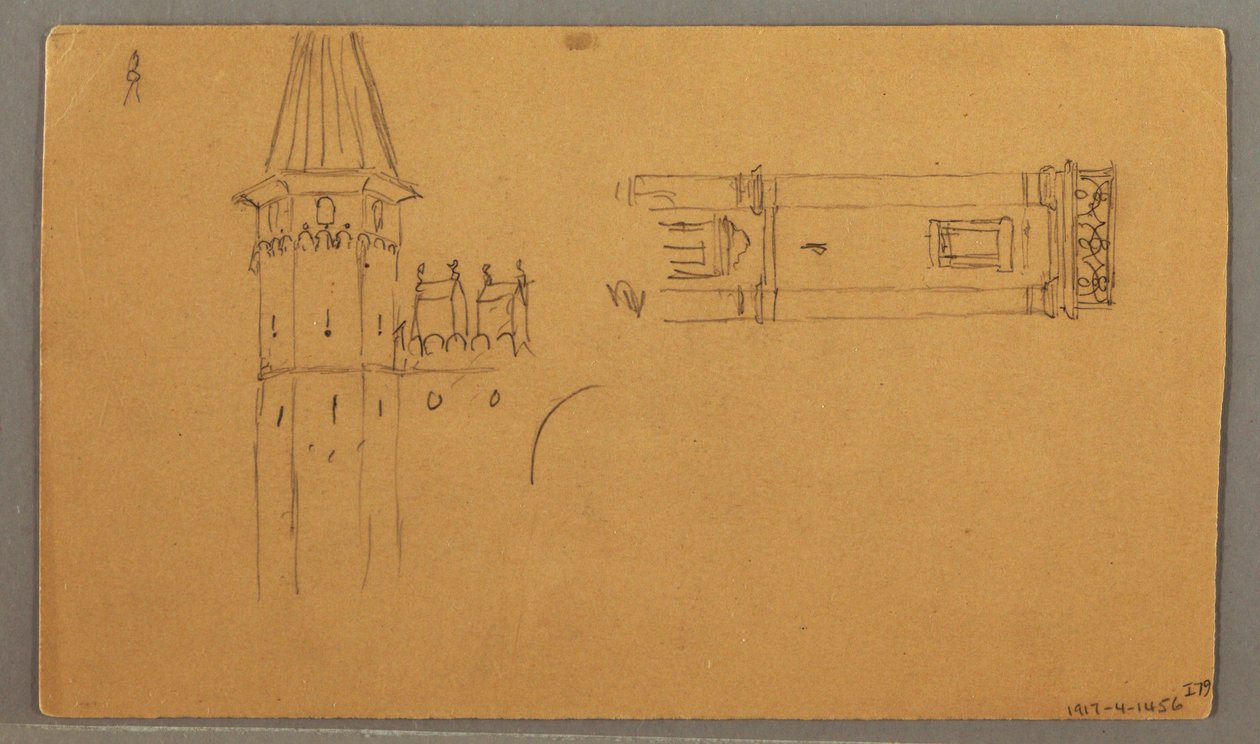 Rysunek, równiny, studia architektoniczne, 4 czerwca 1868 r. autorstwa Frederic Edwin Church