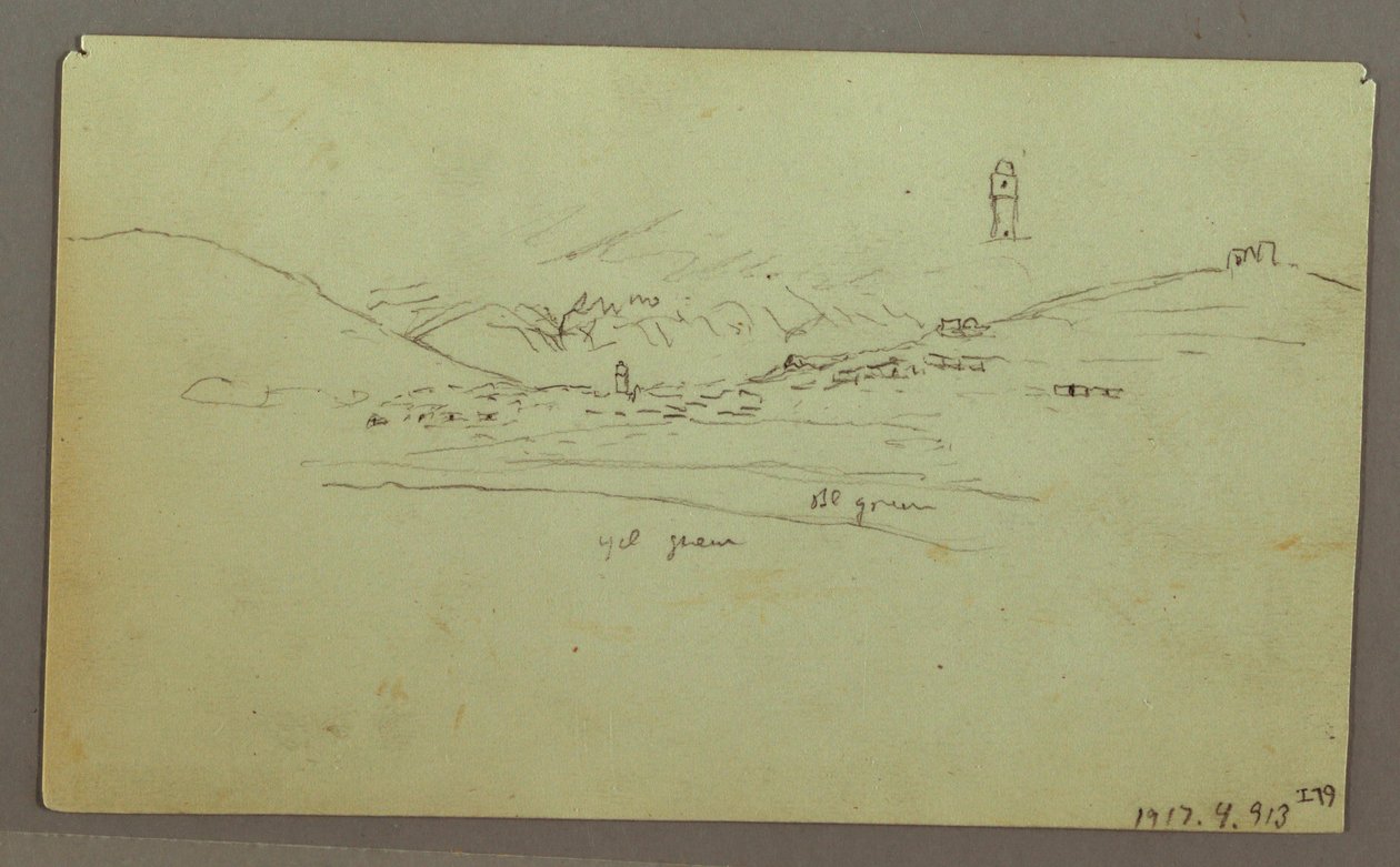 Rysunek, ruiny, 27 kwietnia 1868 r. autorstwa Frederic Edwin Church