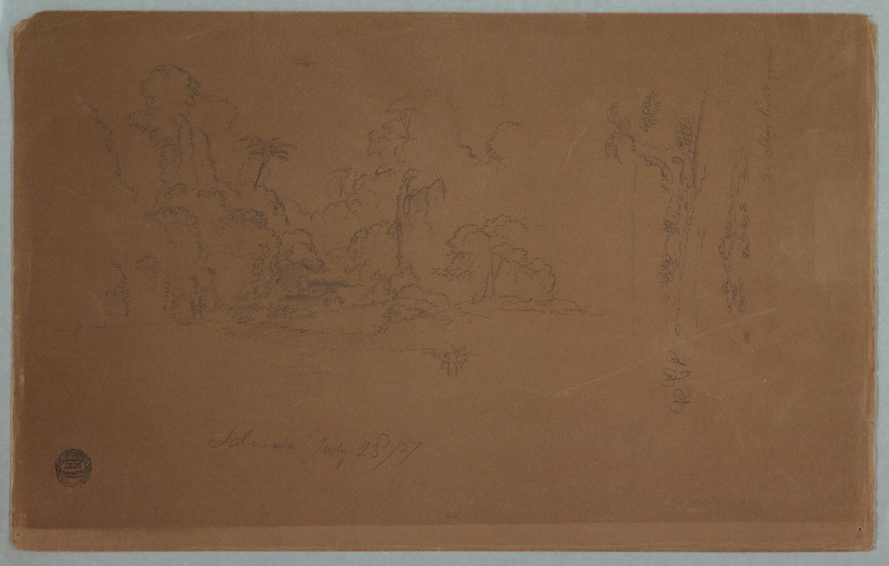 Rysunek, Saberreta, Ekwador, 23 lipca 1857 r. autorstwa Frederic Edwin Church