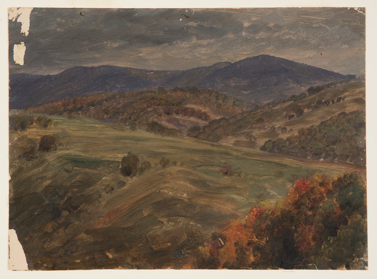 Rysunek, Scena w Catskills, 1870-80 autorstwa Frederic Edwin Church