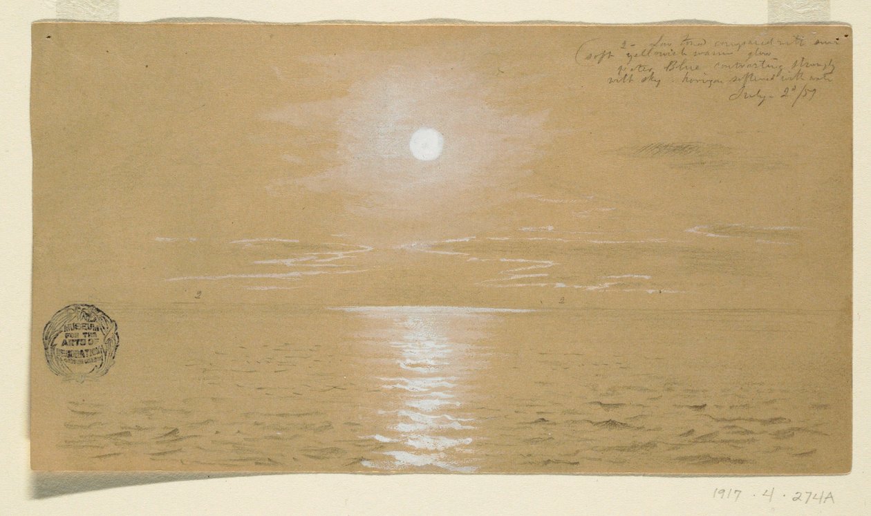 Rysunek, Pejzaże morskie, Nowa Fundlandia, 6 lipca 1859, 1859 autorstwa Frederic Edwin Church