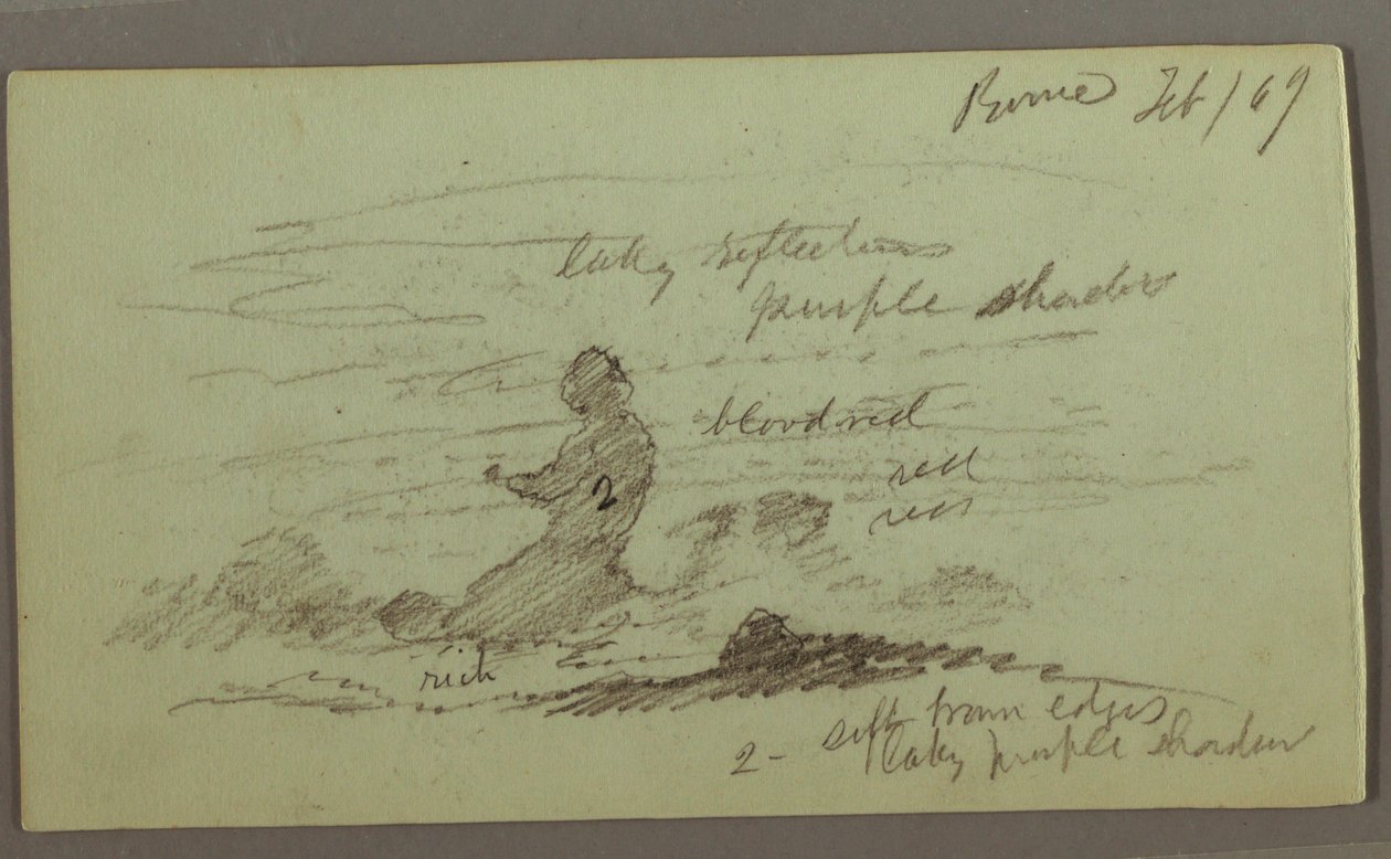 Rysunek, Studium nieba, luty 1869 r. autorstwa Frederic Edwin Church