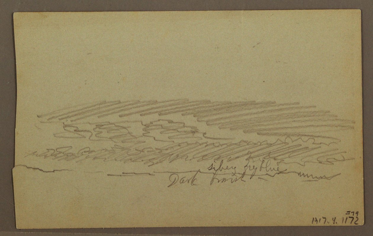 Rysunek, studium nieba, grzbiety górskie, tęcza, lata 60. XIX wieku autorstwa Frederic Edwin Church