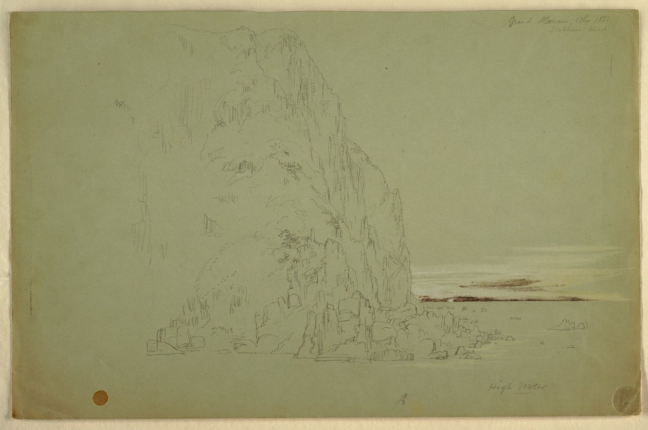 Rysunek "Południowa głowa", 1851 r. autorstwa Frederic Edwin Church