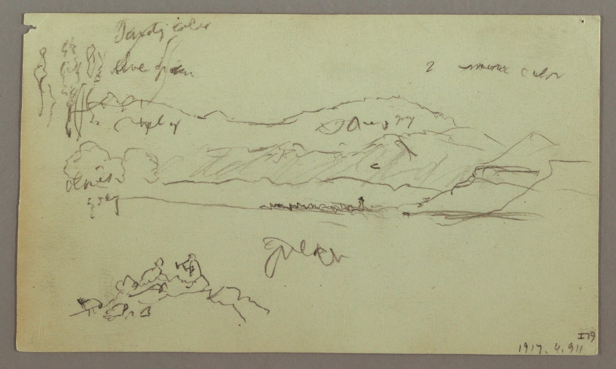 Rysunek, kamienny łuk, kamienna podstawa, 27 kwietnia 1868 r. autorstwa Frederic Edwin Church