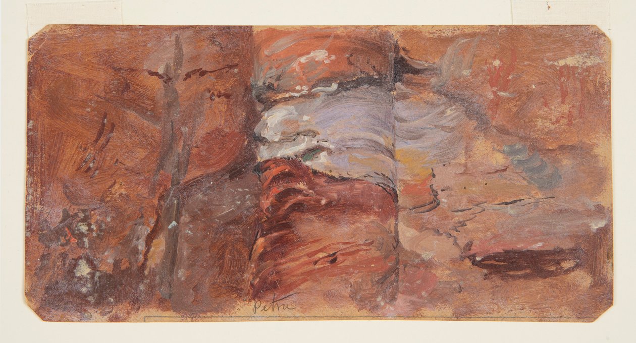 Rysunek, Studium skał, Petra, luty 1868 r. autorstwa Frederic Edwin Church