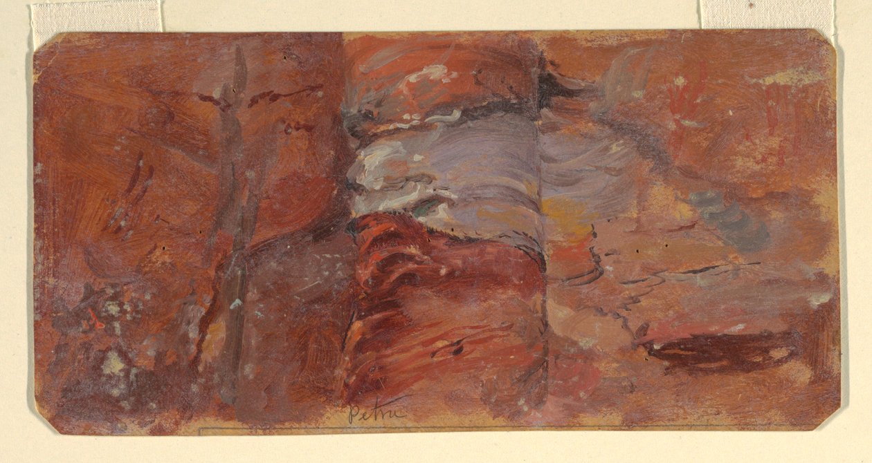 Rysunek, Studium skał, Petra, luty 1868 r. autorstwa Frederic Edwin Church