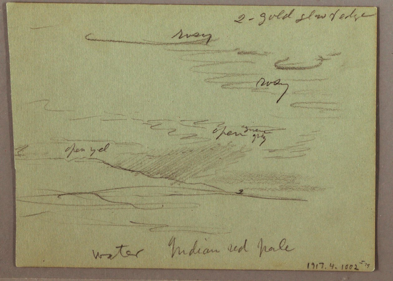 Rysunek, zachód słońca, jedzące dziecko, 22 grudnia 1870 r. autorstwa Frederic Edwin Church