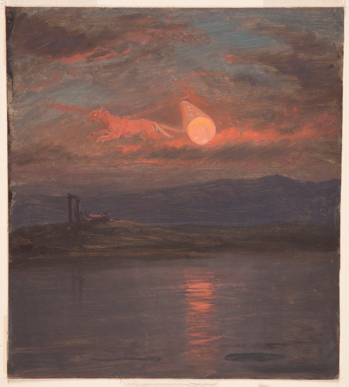 Rysunek, Rydwan fantazji słońca, prawdopodobnie 1868-69 autorstwa Frederic Edwin Church
