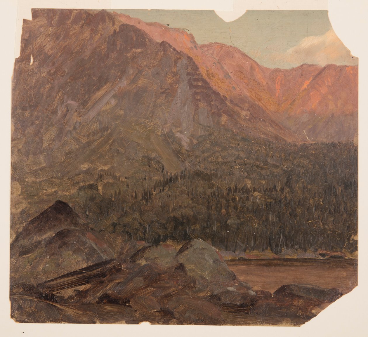 Rysunek, Wielki basen Katahdin, Maine, 1860-70 autorstwa Frederic Edwin Church