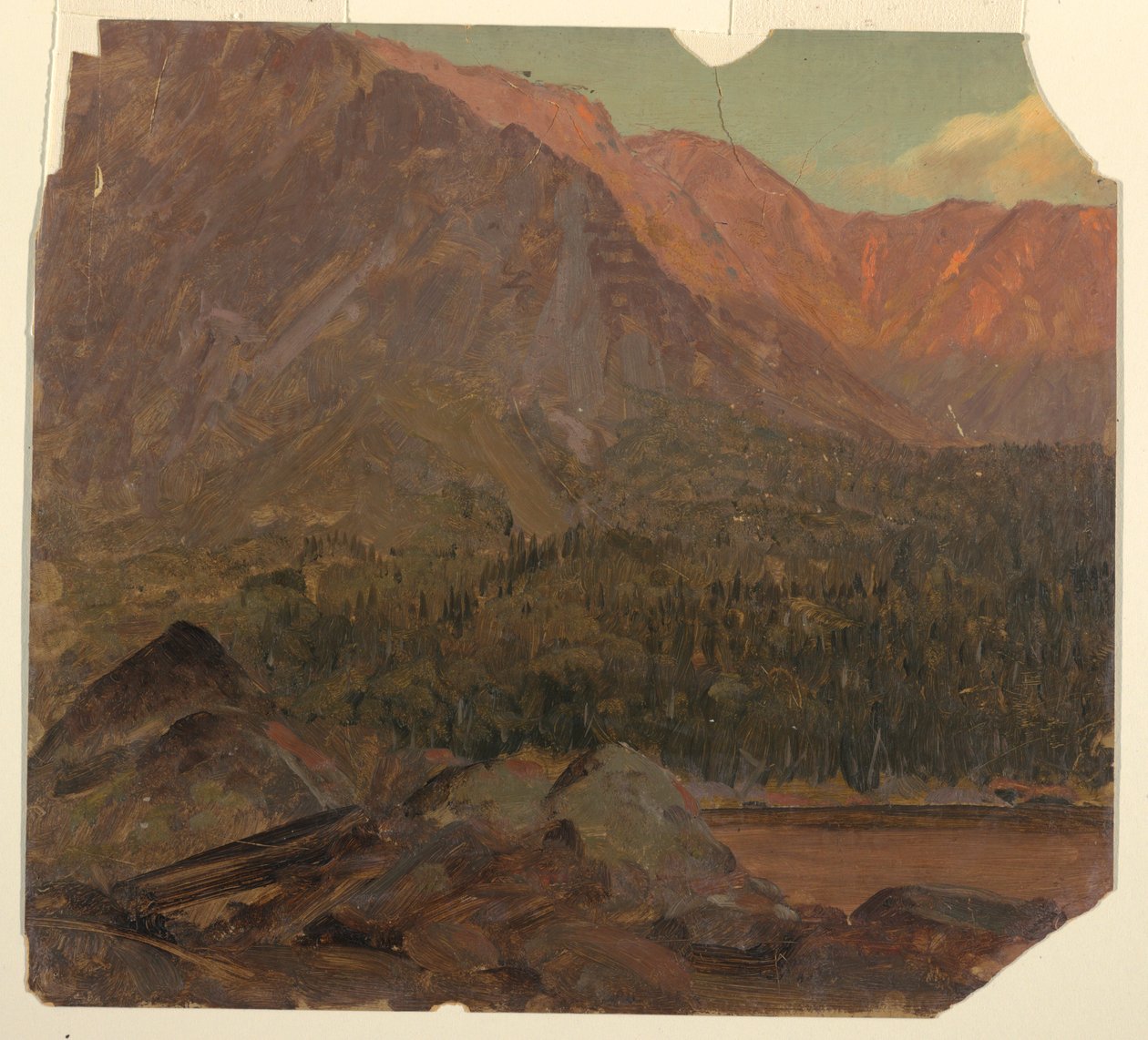 Rysunek, Wielki basen Katahdin, Maine, 1860-70 autorstwa Frederic Edwin Church