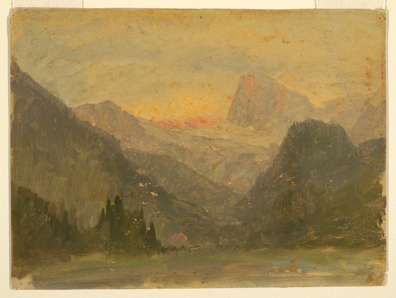 Rysunek, Watzmann, niedaleko Berchtesgaden, 1868 r. autorstwa Frederic Edwin Church