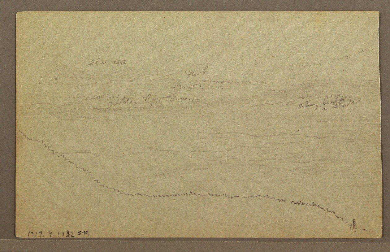 Rysunek, drzewa, prawdopodobnie lata 60. XIX wieku autorstwa Frederic Edwin Church