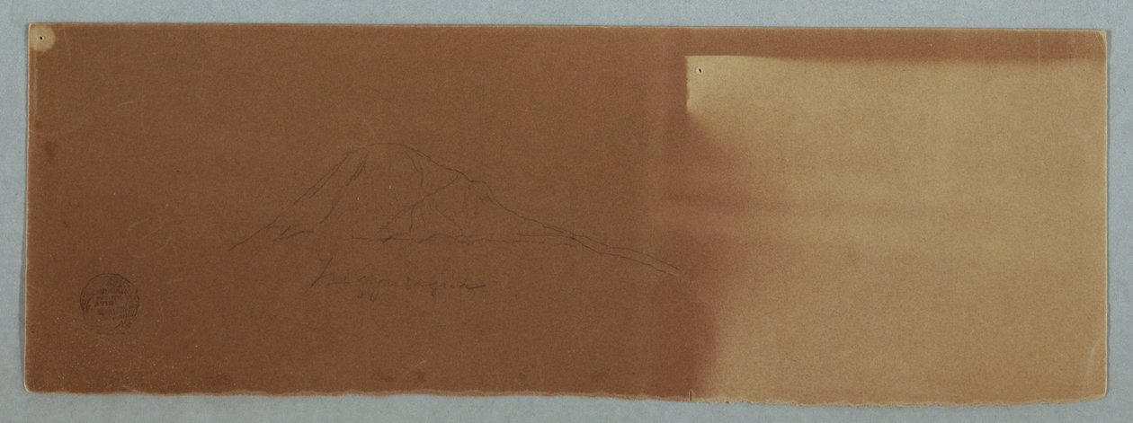 Rysunek, wulkan Tungurahua, Ekwador, czerwiec 1857 r. autorstwa Frederic Edwin Church