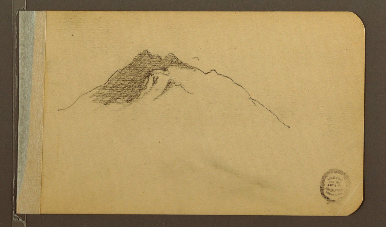 Rysunek, dolina; Verso: szczyt górski, 1889 r. autorstwa Frederic Edwin Church