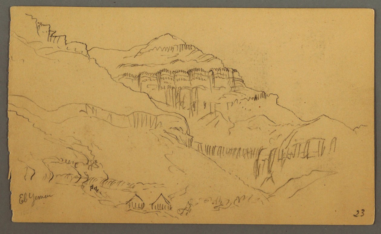 Rysunek, Valleyside, luty 1869  autorstwa Frederic Edwin Church