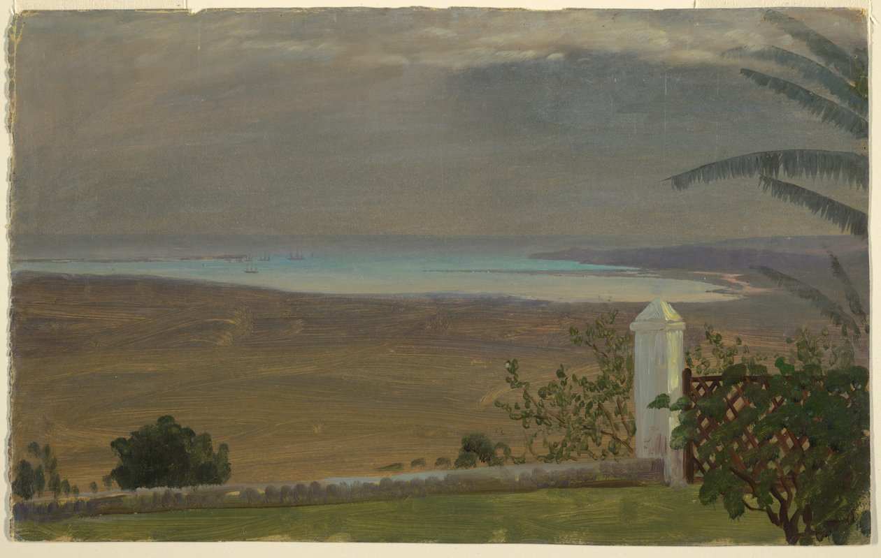 Rysunek, widok na morze, 1865 r. autorstwa Frederic Edwin Church