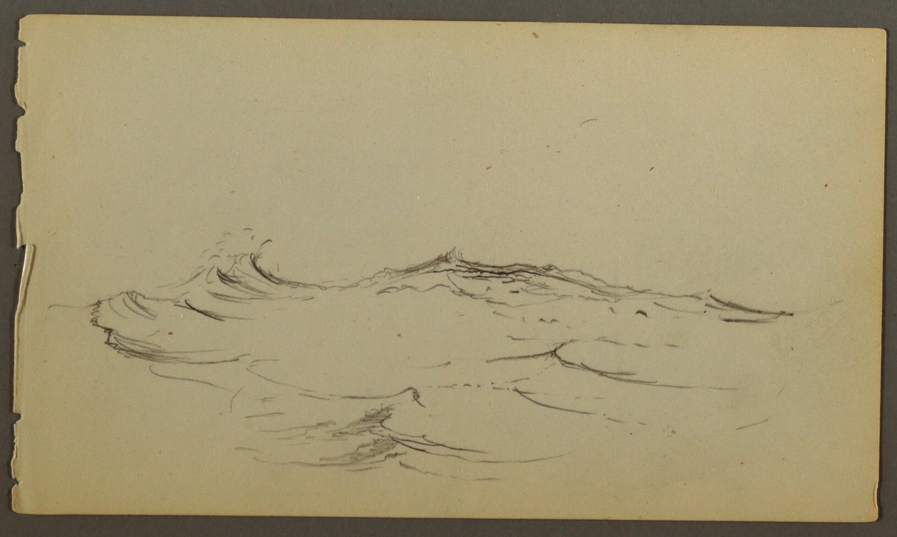 Rysunek, Fale, prawdopodobnie 1860 autorstwa Frederic Edwin Church