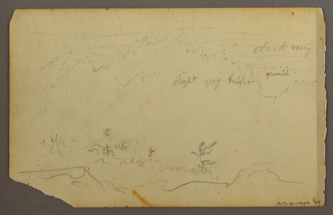 Rysunek, zalesiony krajobraz, 1844 autorstwa Frederic Edwin Church