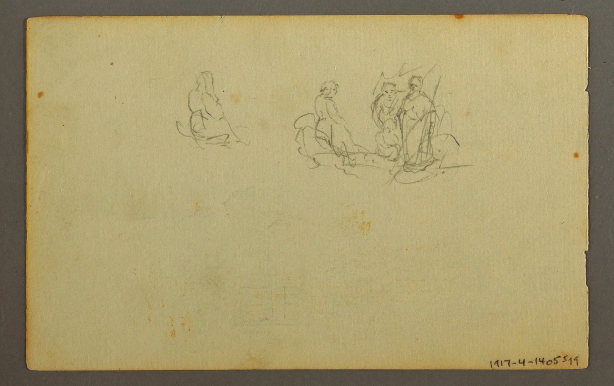Rysunek, zalesiony krajobraz, prawdopodobnie 1845 r. autorstwa Frederic Edwin Church
