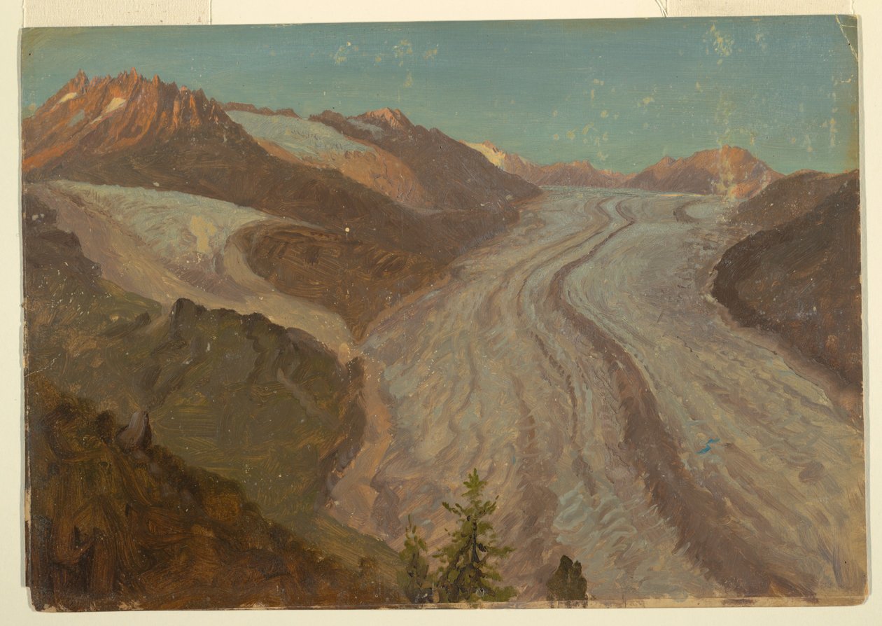 Wielki lodowiec Aletsch, Szwajcaria autorstwa Frederic Edwin Church