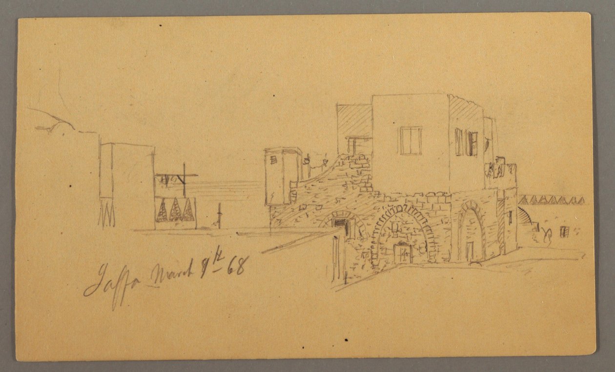 Jaffa Street Corner, Palestyna [Tel Awiw, Izrael] autorstwa Frederic Edwin Church