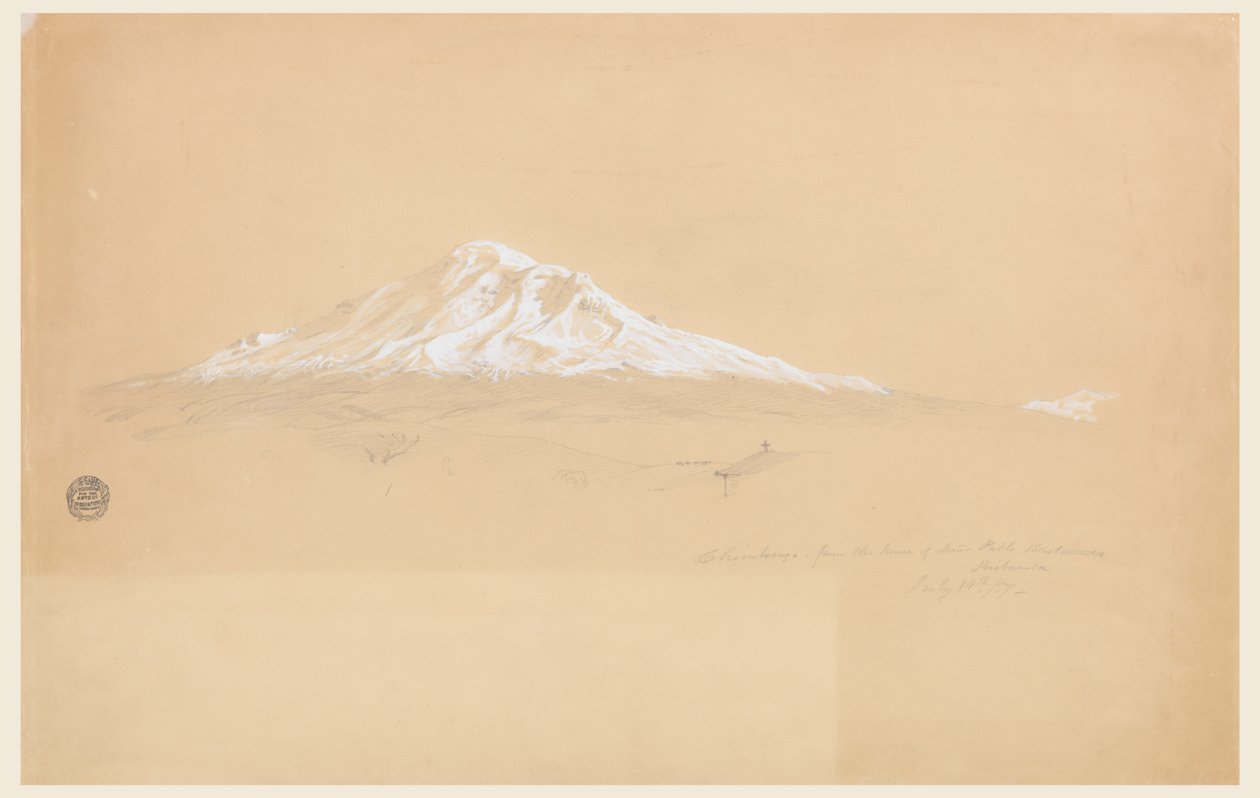 Góra Chimborazo z Domu Seniora Pablo Bustamante, Riobamba, Ekwador autorstwa Frederic Edwin Church