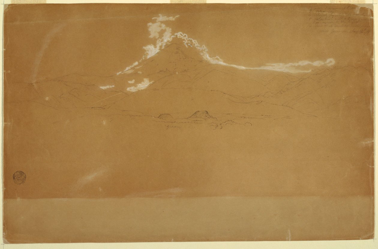 Góra Chimborazo, w pobliżu Guanojo i Guaranda, Ekwador autorstwa Frederic Edwin Church