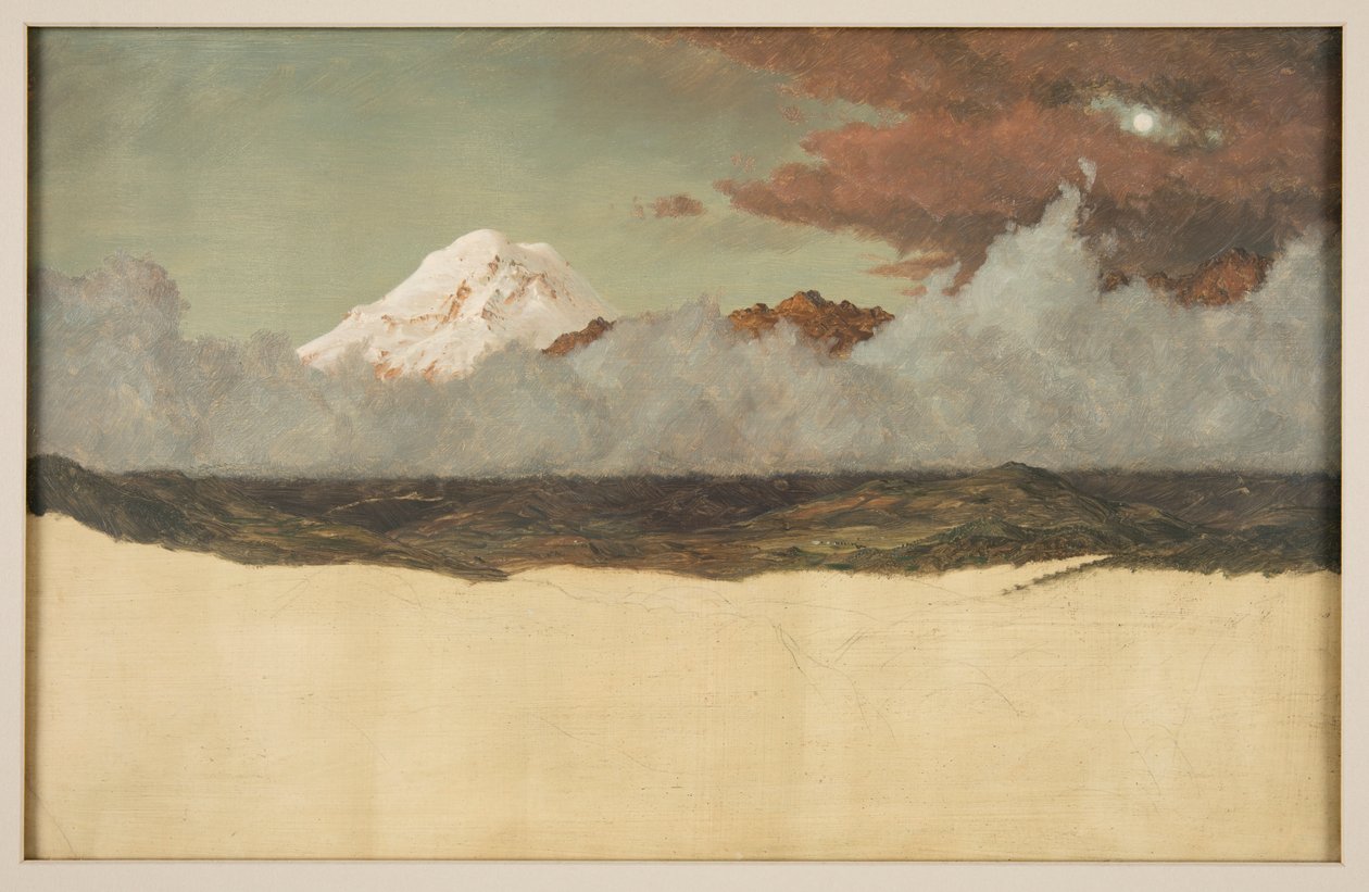 Góra Chimborazo przez wschodzącą mgłę i chmury autorstwa Frederic Edwin Church