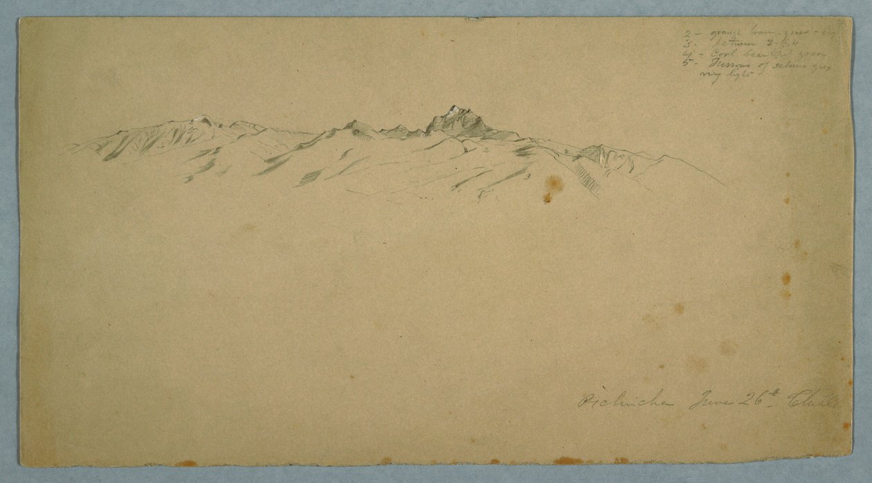 Góra Pichincha z Chillo, Ekwador autorstwa Frederic Edwin Church