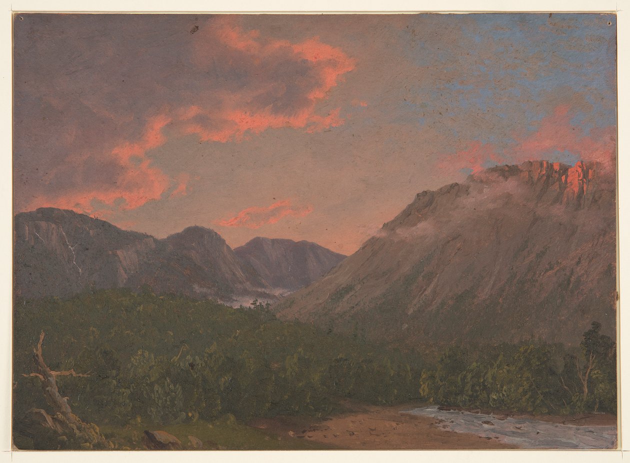 Górski krajobraz o zachodzie słońca autorstwa Frederic Edwin Church