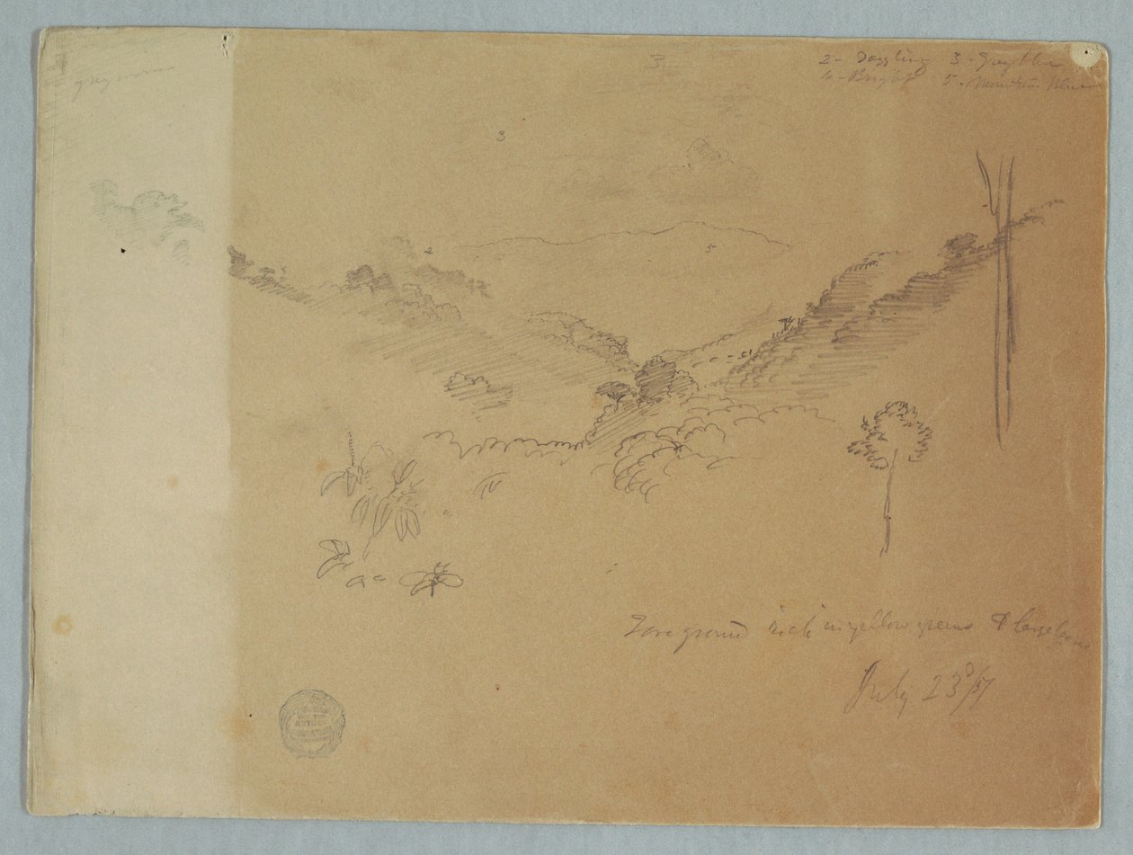 Krajobraz górski w pobliżu Jorje, Ekwador autorstwa Frederic Edwin Church